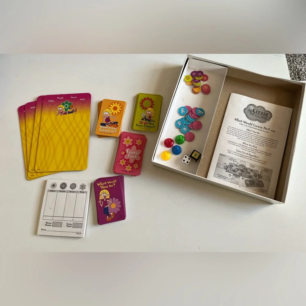 Vintage ‘03 Milton Bradley Lizzie McGuire: What Would Lizzie Do? Board Game TV